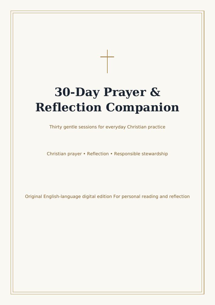 PDF cover: 30-Day Prayer & Reflection Companion
